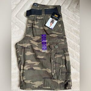 Lee Green Camouflage Cargo Shorts